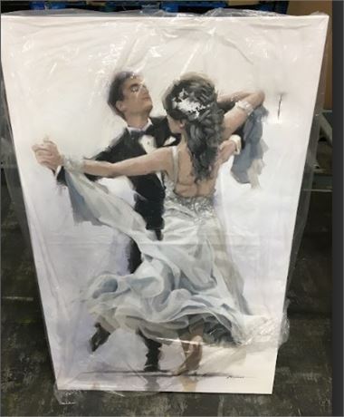 Decorative Painting, Bride and Groom Dancing