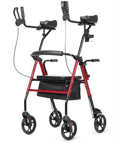 ELENKER Upright Walker, Stand Up Rollator Walker