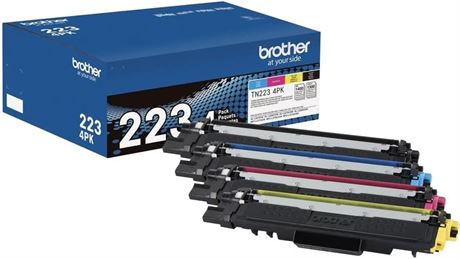 Brother Genuine Standard-Yield Toner Cartridge Four Pack TN223 4PK