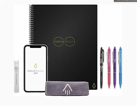 Rocketbook Smart Reusable Lined Eco-Friendly Notebook Bundle