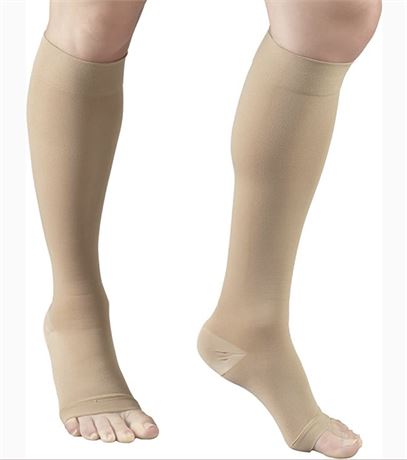 Truform Leg Health Anti-Embolism Stockings, Large, Beige