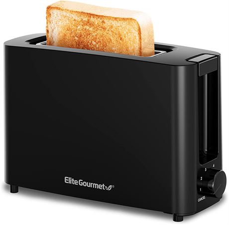 Elite Gourmet Single Slice Toaster, 6 Toasting Levels & Wide Slot