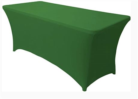 Obstal 4ft Stretch Spandex Table Cloth, Emerald Green