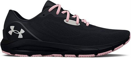 Under Armour Women's HOVR Sonic 5 Running Shoe - 10 - Black/Pink