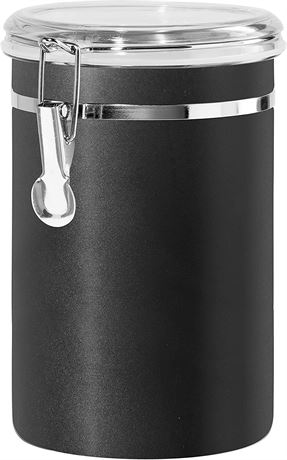 OGGI Stainless Steel Kitchen Canister 62oz, Black