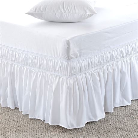 MEILA Wrap Around Bed Skirt - Queen/King - White