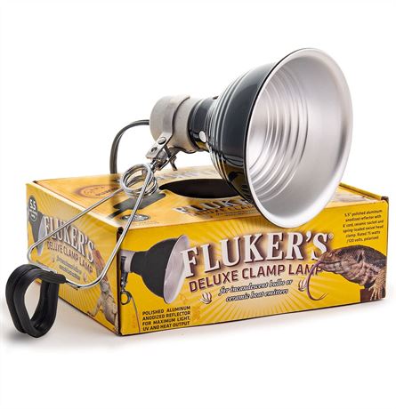 Fluker's Repta-Clamp Reptile Lamp - Black, 5.5"