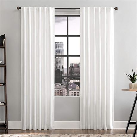 Scott Living Renato Linen Semi-Sheer Back Tab Curtain Panel, 50" x 84"