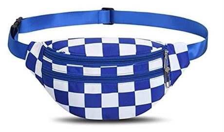 AuSion Fanny Pack - Blue Checkered