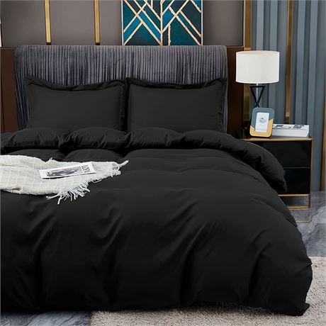 BBANGD Twin Duvet Covers - Black