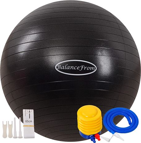 BalanceForm Anti-Burst/Slip Resistant Exercise Ball - Black