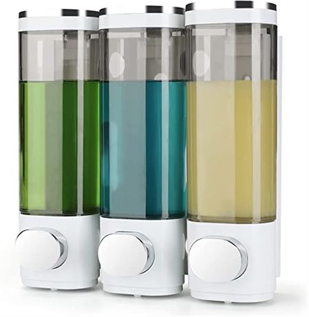 Insdawn 3-Chamber Soap Dispensers, Chrome