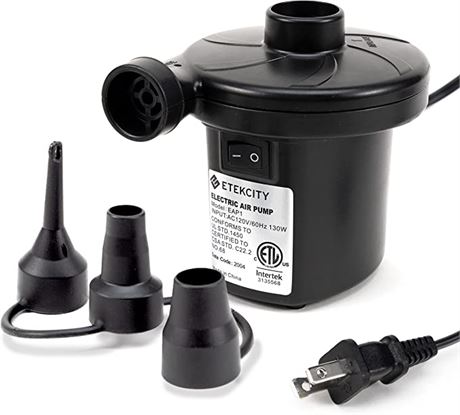 Etekcity Electric Air Pump, 110-120 Volt, Black