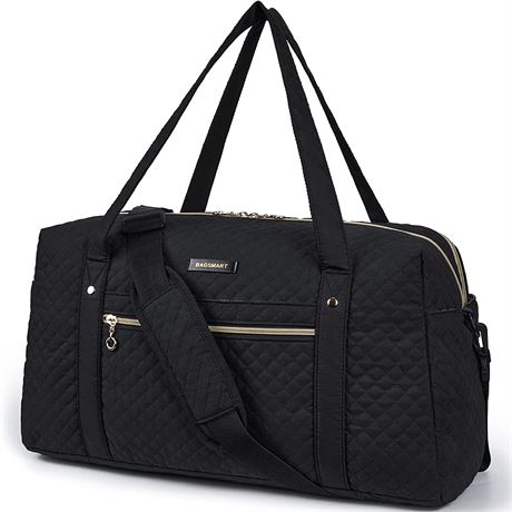 Travel Duffle Bag, BAGSMART 31L Quilted Weekender Overnight Bag