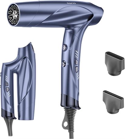 LLano, Folding Portable Travel Hair Dryer -Silver Blue