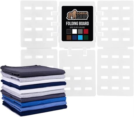 Gorilla Grip Shirt Folding Board, Easy Fast T-Shirt and Clothes Folder