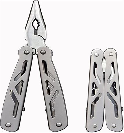 12 in 1 Premium Stainless Steel Multitool  Foldable Pliers Pocket Knife