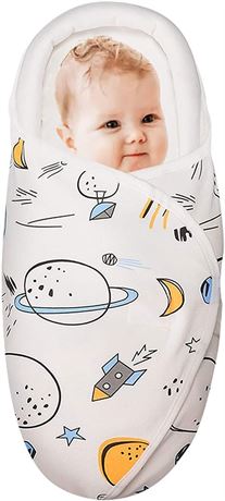 Knirose Wearable Swaddle Sleep Sack, Planet/White, 0-3 Months