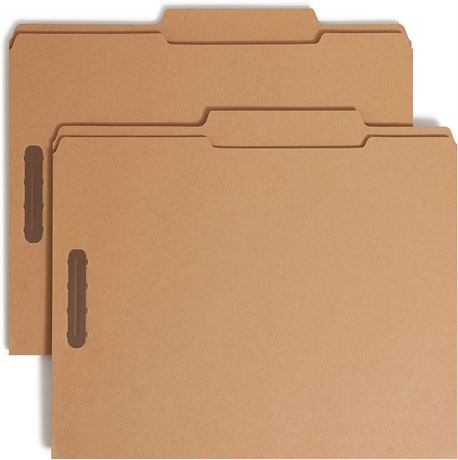 Smead Fastener File Folder, 2 Fasteners, Reinforced 2/5 -Cut Tab