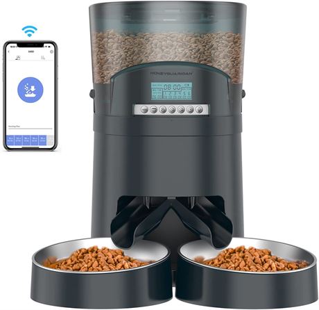 HoneyGuaridan Automatic Feeders 4.5L, 2.4G WiFi APP Control