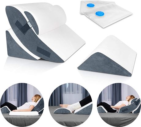 Lunix LX5 4pcs Orthopedic Bed Wedge Pillow Set