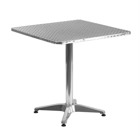 Flash Furniture Mellie 27.5 Square Aluminum Table with Base