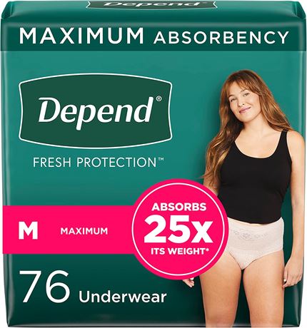 Depend Fit-Flex Adult Incontinence Underwear for Women