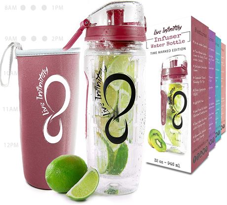 Live Infinitely 32 oz. Fruit Infuser Water Bottle - 32oz