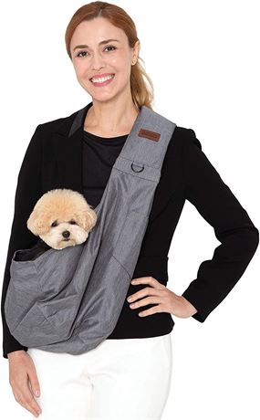 RETRO PUG Pet Sling Carrier, 15~20 lbs, Gray