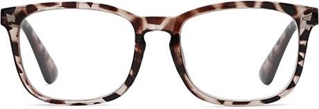 Reducblu Square Reading Glasses for Women, 1.00+ A-Tortoise