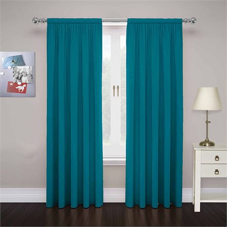 Pairs to Go Cadenza Modern Window Curtains - Teal