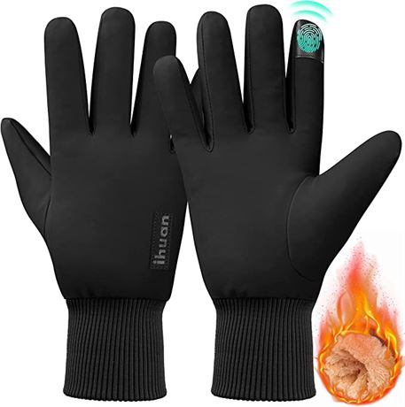 ihuan Winter Gloves for Men/Women, Small, Black