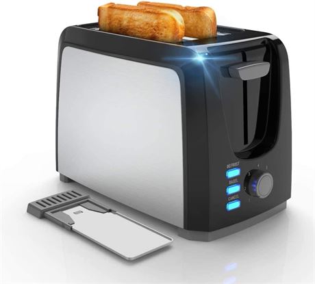 2 Slice Best Prime Toasters Stainless Steel Black