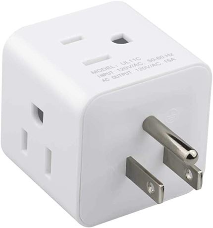 Vsantar 4-Way AC Electrical Outlets Power Strip, White