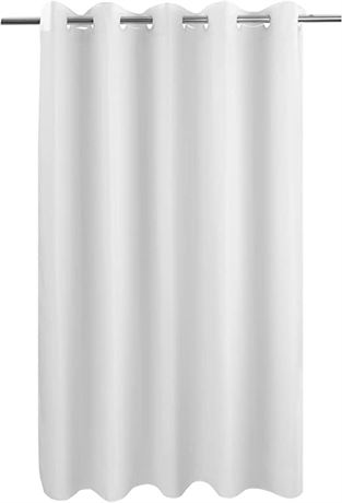 River Dream No Hook Shower Curtain Microfiber, White, Standard Size