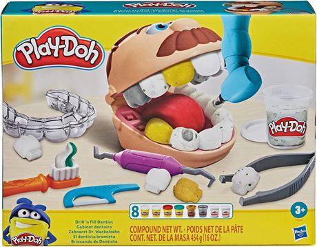 Play-Doh Drill 'n Fill Dentist Toy with Colored Modeling Compound