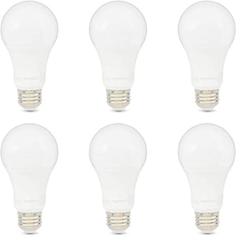 Amazon Basics 100W, A19 LED Light Bulbs | 6-Pack