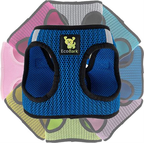 EcoBark Step in Dog Harness - Eco-Friendly Dog Harness Bright Blue Sport XL