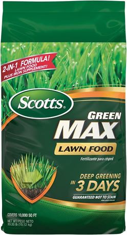 Scotts Green Max Lawn Food 33.33 Lbs. 10 000 Sq. Ft.