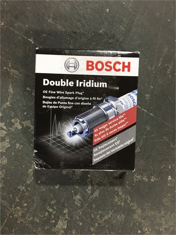 Bosch Automotive 9656 Double Iridium Spark Plug, Up to 4X Longer Life - 4pck