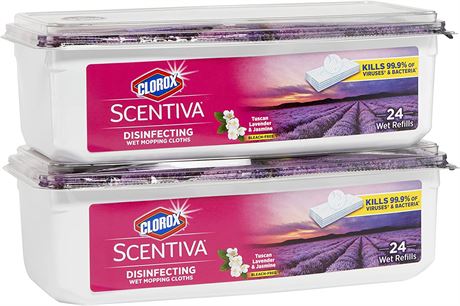 Clorox Scentiva Disinfecting Wet Mopping Cloths - 2 pack