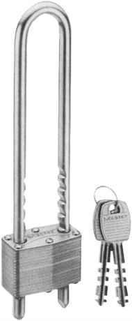 Master Lock 517D Laminated Padlock with Long Shackle, Silver