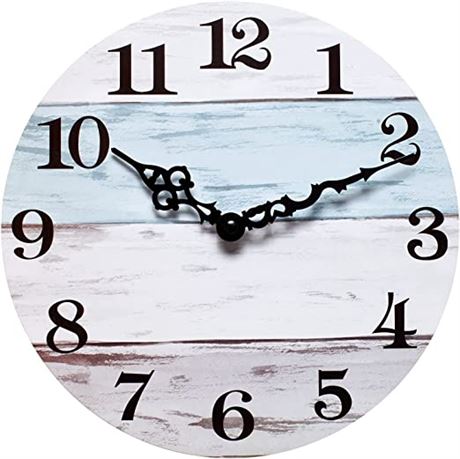 NUOVO Wood Grain Wall Clock, Ocean