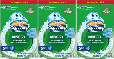 Scrubbing Bubbles Continuous Clean Drop-Ins Toilet Cleaner Tablet 3 x 5count