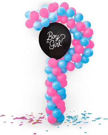 Welkol Gender Reveal Party Supplies Balloon Kit - Question Mark Design