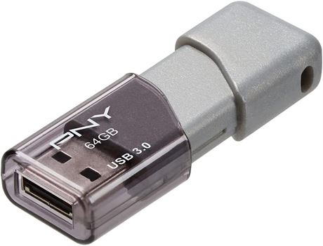 PNY 64GB Turbo Attache 3 USB 3.0 Flash Drive, Set of 3