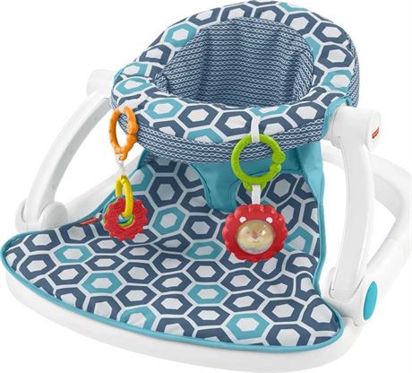 Fisher-Price Portable Baby Chair Sit-Me-Up Floor Seat with 2 Removable Toys