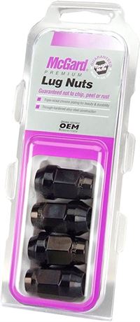 McGard 64029 Black Bulge Cone Seat Style Lug Nut, Set of 4, Black