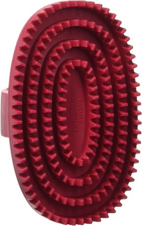 Le Salon Essentials Rubber Grooming Brush - Red