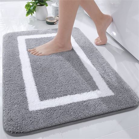 Luxury Bathroom Rug Mat, Super Soft Water Absorbent Microfiber Bath Rug